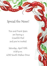 Watercolor Crawfish Spread Invitations