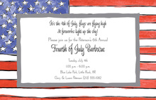 Bald Eagle Patriotic Ribbon Flowing Invitation