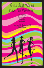 Silhouette Girls Invitation