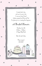 Traditional Floral Cake Invitations