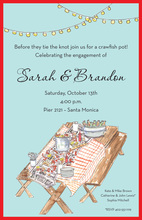 Wooden Low Country Boil Party Invitations