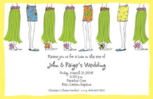 Hawaiian Tropical Hula Feet Invitation