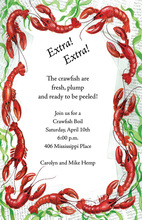 Crawfish Cajun Spices Invitation