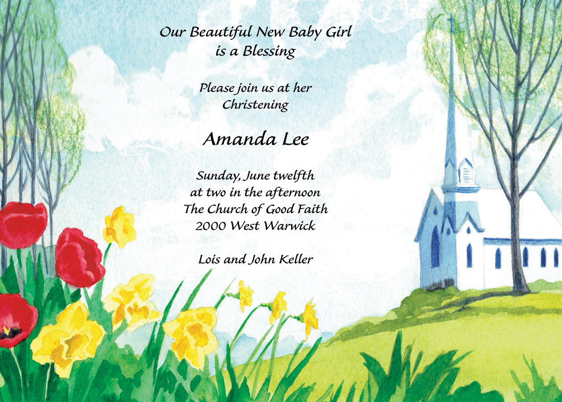 Traditional Country Church Invitation