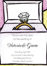 Big Bling Rock In Pink Invitation