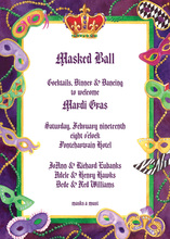 Mardi Gras Masked Invitations