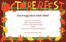 Beautiful Fall Leaves Invitations