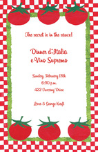Saucy Pomodora Red Tomatoes Party Invitation