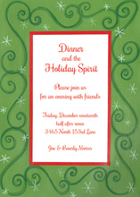 Festive Holiday Starshine Border Invitations