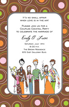 Festive Cheers Abstract Cocktail Invitations