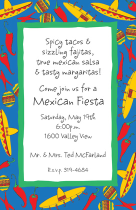 South Of The Border Sage Fiesta Invites