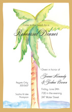 Palm Tree At Beach Shores Invitation