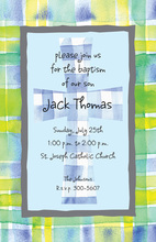 Watercolor Plaid Invitation