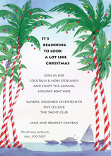 Candy Stripe Palm Trees Invitation