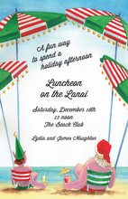 Christmas Tropical Santa Invitations