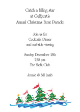 Three Holiday Ships Invitation