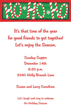 Ho Ho Ho Christmas Candies Invitation