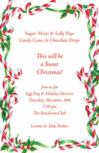 Holly Candy Land Border Invitation