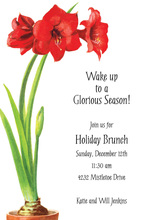 Poinsettia Topiary Invitation