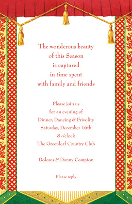 Modern Formal Curtain Invitations