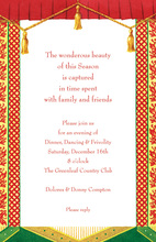 Formal Curtain Holiday Panels Invitation