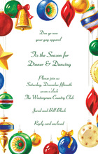 Beautiful Glass Ornaments Invitation