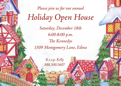 Holiday Peaceful Village Invitations