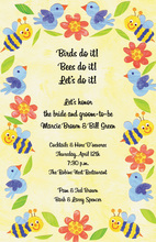 Fluttering Birds And Bees Do It Invitation