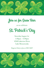 Four Lucky Clover Invitations