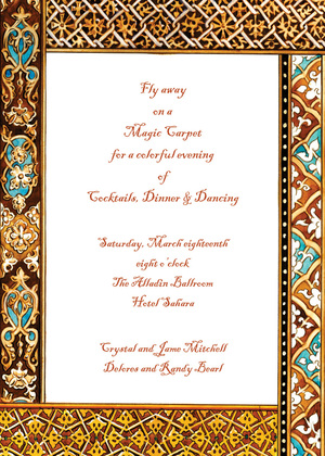 Moroccan Border Style Invitations