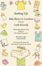 Storking Up Filled Baby Things Invitation