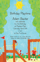 Kids Playground Adventures Invitation