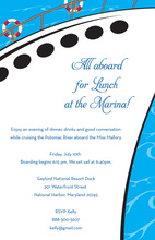 Traditional Boat Dock Watercolor Invitations