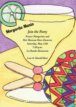 Margarita Glass Multi Chevron Invitation