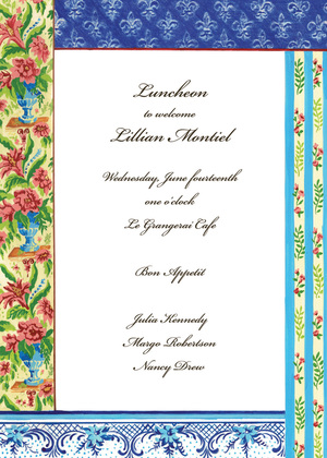 Artistic Parisian Border Invitations