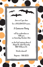 Halloween Treats In White Bag Invitation