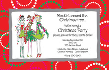 Whimsical Tree Skirt Girls Invitation