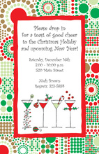 Geometric Holiday Martini Invitations