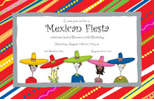 Stylish Margarita Fiesta Whiter Border Invitations