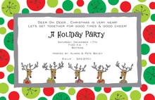 Charming Whimsical Reindeer Invitation