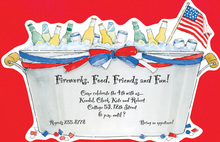 Patriotic Swirls-Flurries Invitations