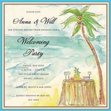 Preppy Palms Beach Invitations