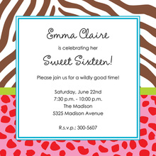 Wild Mix Square Invitations