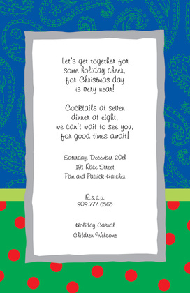 Popular Holiday Paisley Invitations