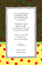 Glorious Brown Paisley Polka Dot Invite