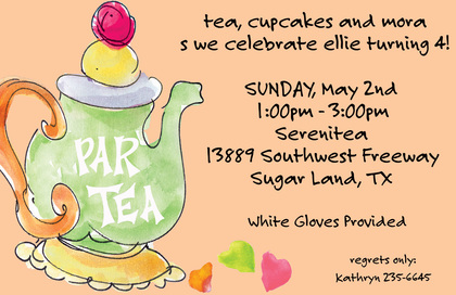 Illustrating Tea Party Invitations