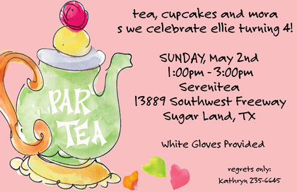 Illustrating Tea Party Invitations