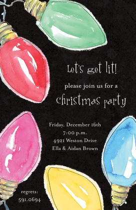 Christmas Lights Decoration Invitation