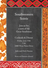 Chalkboard Southwestern Paisley Trim Invitation