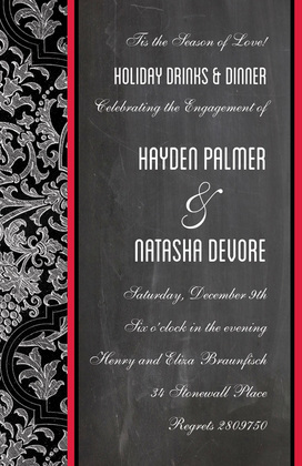 Elegant Evening Orange Formal Invitations